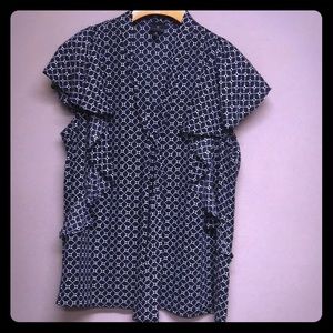 Black and white blouse